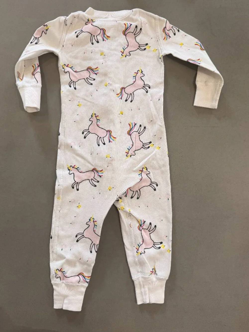 Hanna Andersson Unicorn Zip Sleeper Pajamas 12-18 Months